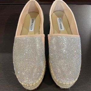 Steve Madden Espadrille Silver Platform shoes